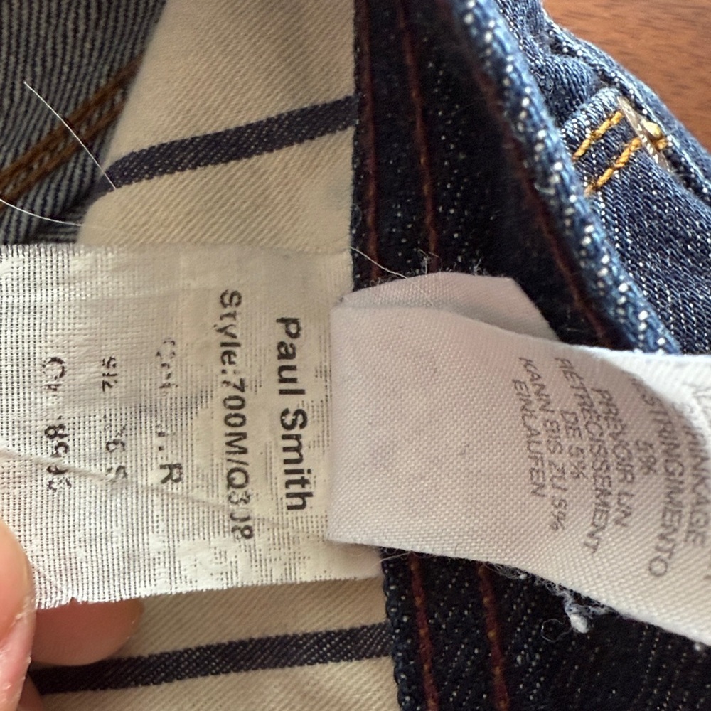Paul Smith Indigo Denim Jeans - men size 36 - Picture 5 of 10
